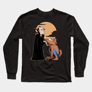 Dracula vs werewolf Long Sleeve T-Shirt